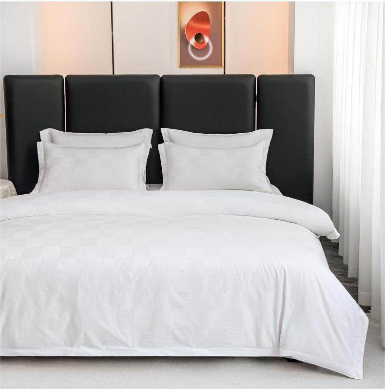 2024 White High Density Luxury Moden All Season Hotel Bedding Set Wholesale 100% Cotton Duvet Cover