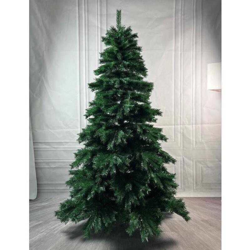 Wholesale Green Unlit Premium Hinged PVC Artificial Christmas Tree with Metal Stand