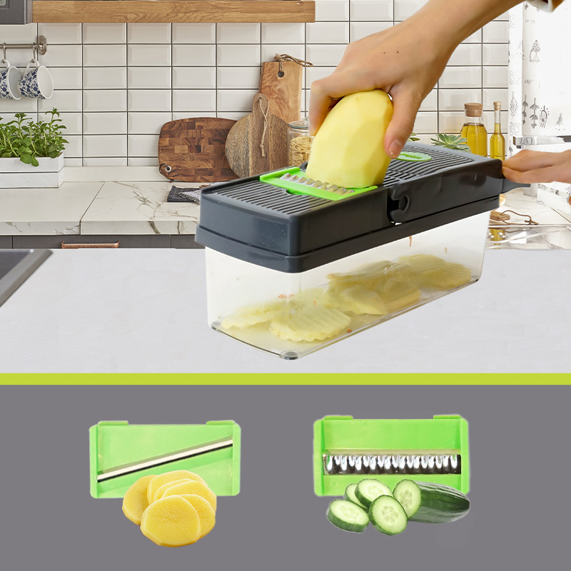 Top Seller Kitchen Vegetable Cutter 14 in 1 Easy Cleanup Onion Dicer Chopper Super Vegetable Chopper With Cont