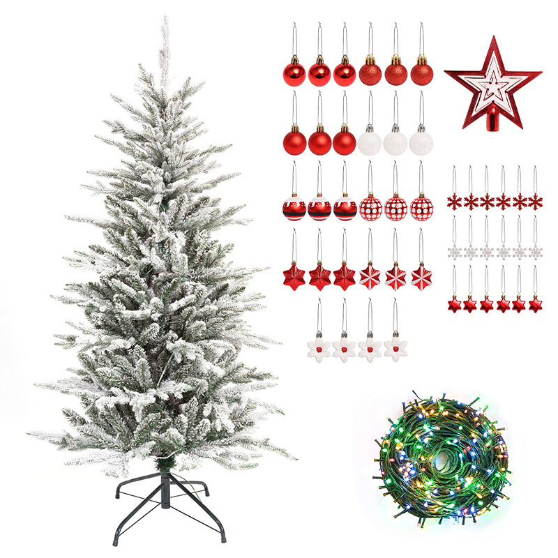 Wholesale Xmas Decoration Supplies Flocked Snow Christmas Tree for Home Office Party Decoration