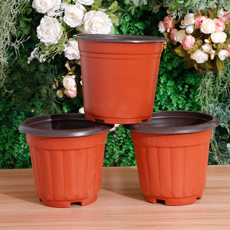 Bluk Plastic Grow Box brown plant seeding pots pp greenhouse Plant Nursery Transplant Plastic Flower Pots For Plant