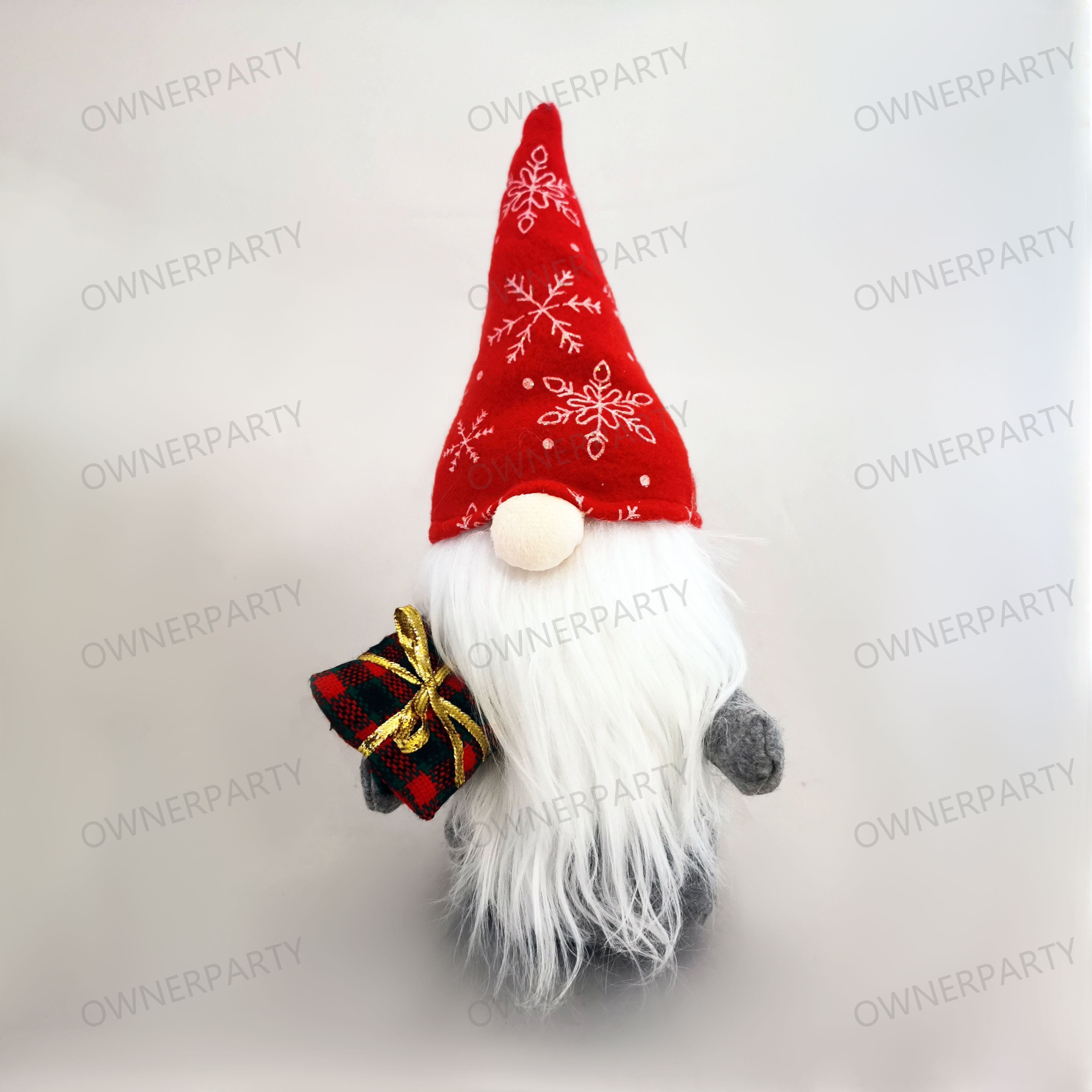 Battery Operated Gnome Santa Claus Plush Doll Outdoor Animated Christmas Decorations For Holiday Season