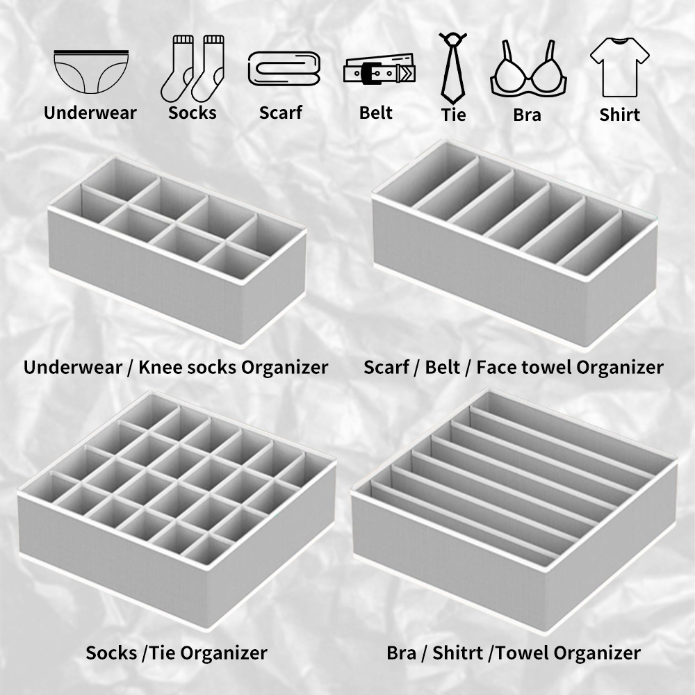 Compartment Closet Storage 7 Grids Clothes Organizer Closet Storage Wardrobe Clothes Organizer For Socks Skirts Jeans