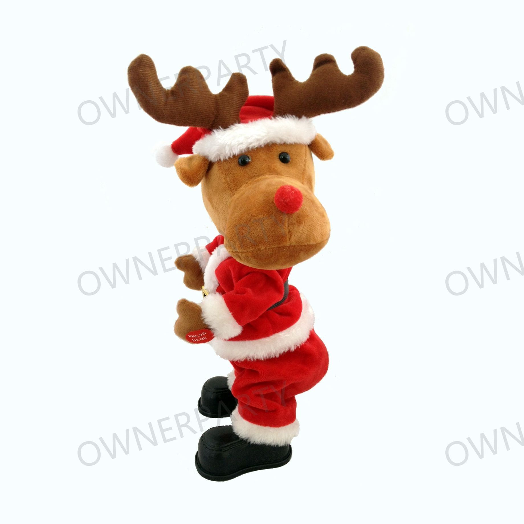 Standing Reindeer Toys Plush Doll Christmas Animatronic Outdoor Animated Christmas Decorations With Music