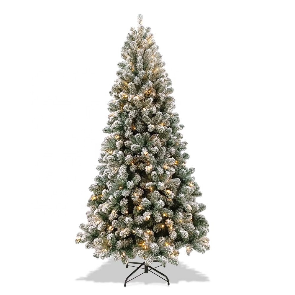 2024 New High Quality Artificial Flocked Christmas Tree Flocked Christmas Tree with Stand