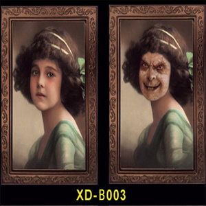 Moving Scary Decorative Frame Horror Portrait for School Classroom 3D Portrait Halloween Decoration