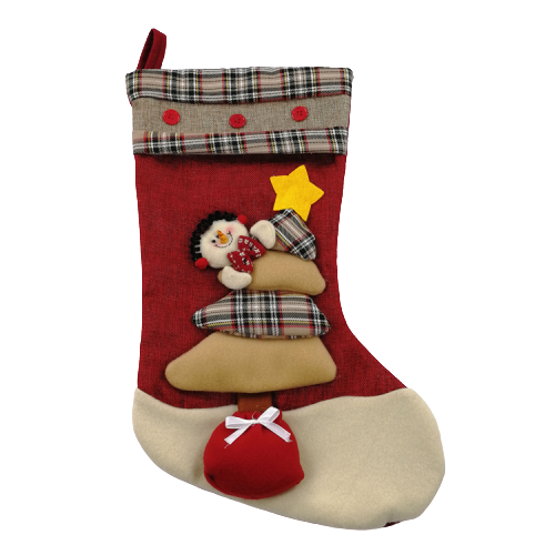 Wholesale OEM Embroidery Logo Christmas Socks Gift Bag Xmas Tree Ornaments Red Plush Christmas Stockings