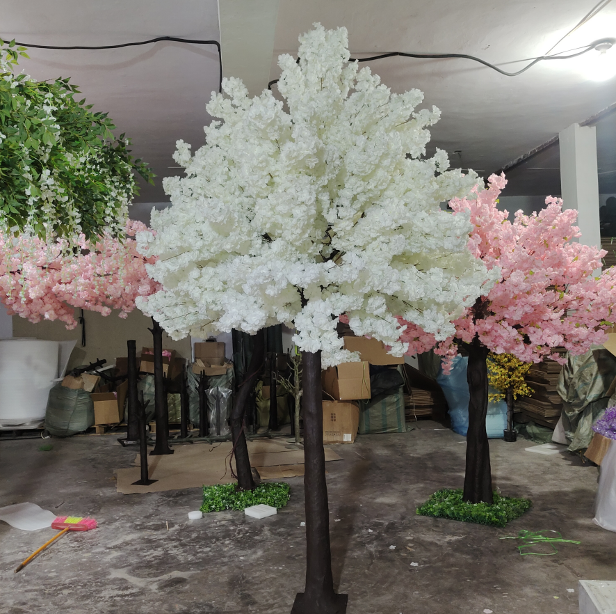 Factory Price OP Large Size Pink Plants Artificial Pink Cherry Blossom Trees