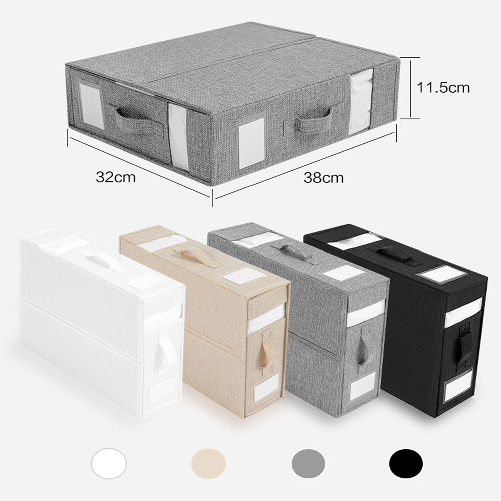 Large Capacity Wholesale Customized Fabric Clothes Storage Box Collapsible Foldable Bed Sheet Set Organizer