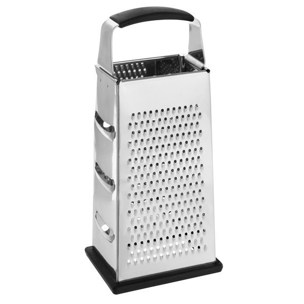 New Arrival 4 Sides Stainless Steel Grater with Handle for Cheese, Vegetables, Ginger