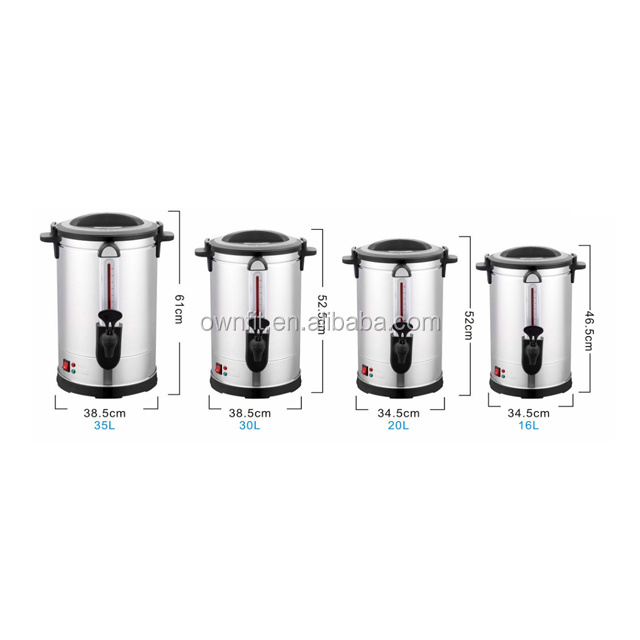 Commercial Hotel Use Buffet Equipment Stainless Steel Warmer Heating Element Water Boiler Tea Urn Single layer coffee urn