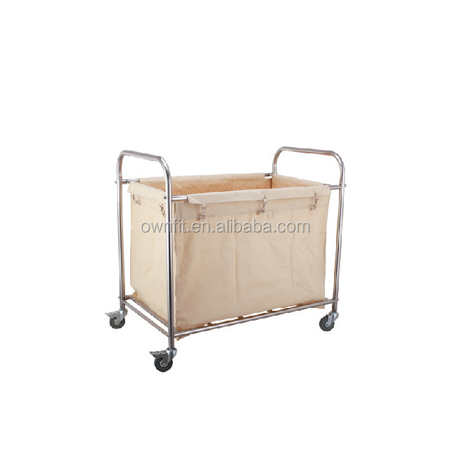 Wholesale Stainless Steel Housekeeping Cart Dish Collection Trolley for Hotel Restaurant