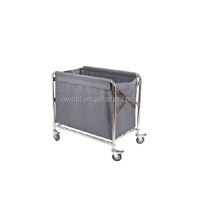 Wholesale Stainless Steel Housekeeping Cart Dish Collection Trolley for Hotel Restaurant