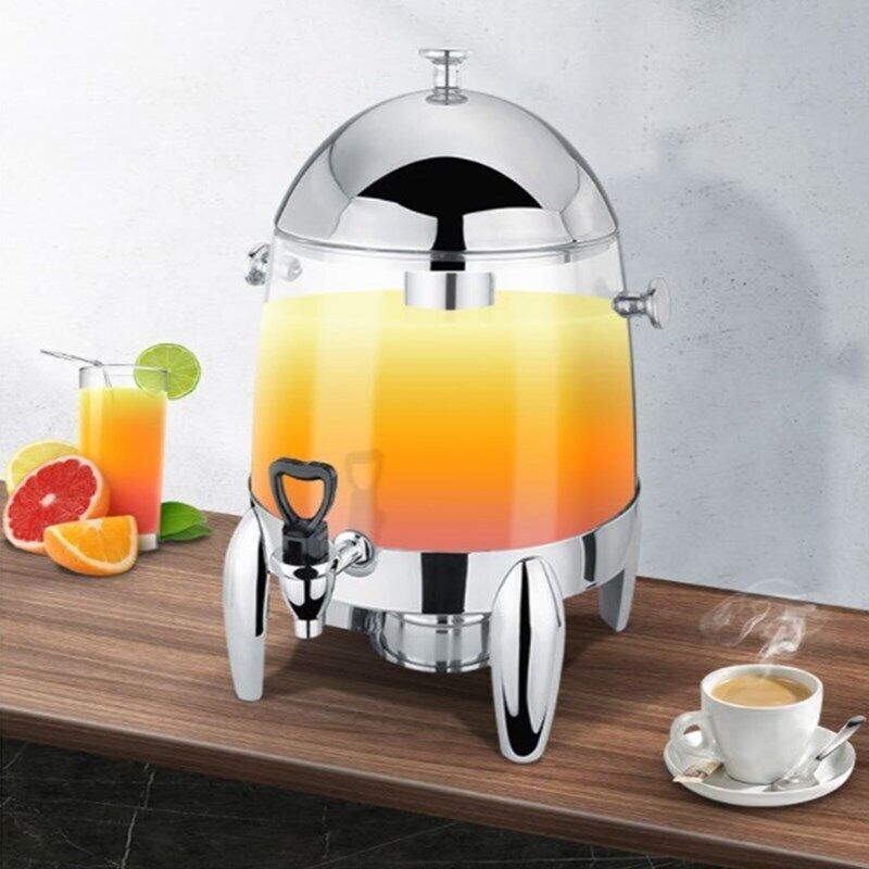 12L Coffee Urn With Fuel Holder  Stainless Steel pc bucket Beverage Dispensers can Continuous Buffet Catering Hot & Cold Drinks