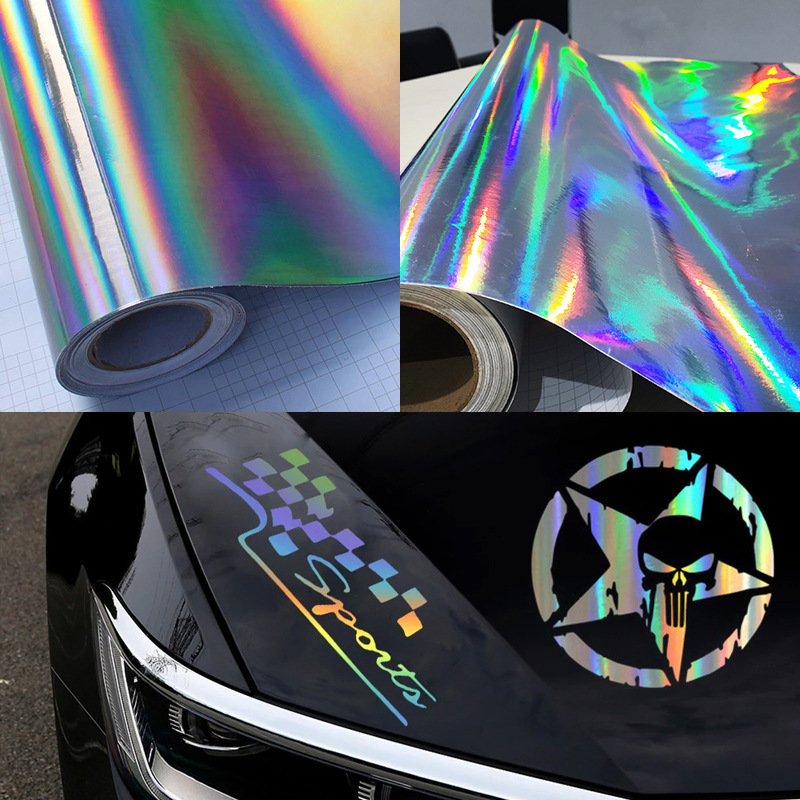 Flexography Eco-solvent Printable Holographic Self Adhesive Vinyl Laser Adhesive Vinyl With Stronger Glue Hologram Vinyl Sticker