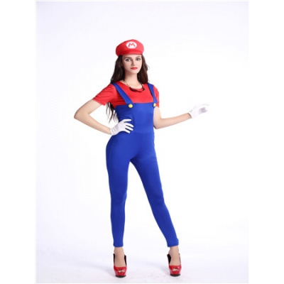 Super mario & Luigi fancy dress costumes red and green panty cosplay women clothes for halloween and carnival party