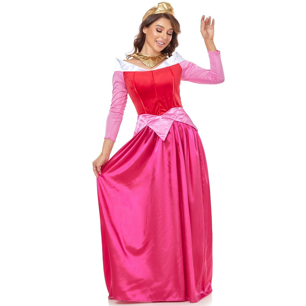 Pink Princess Peach Dress Adult Cosplay Costume for Women Halloween Party Fancy Dress Carnival Outfits