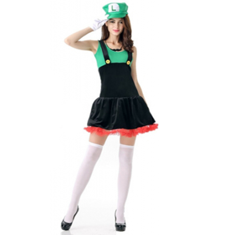 hot sale sexy game character super mario party mario luigi carnival fancy outfit