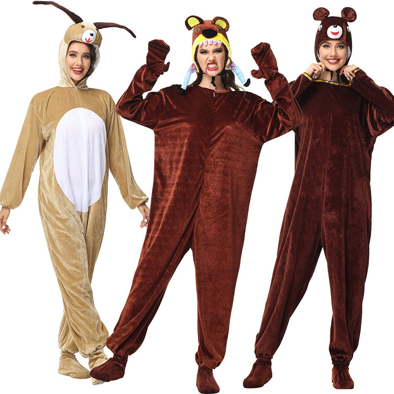 Halloween Adult Animal Costume Bear Doll Goat Cosplay Stage Costume