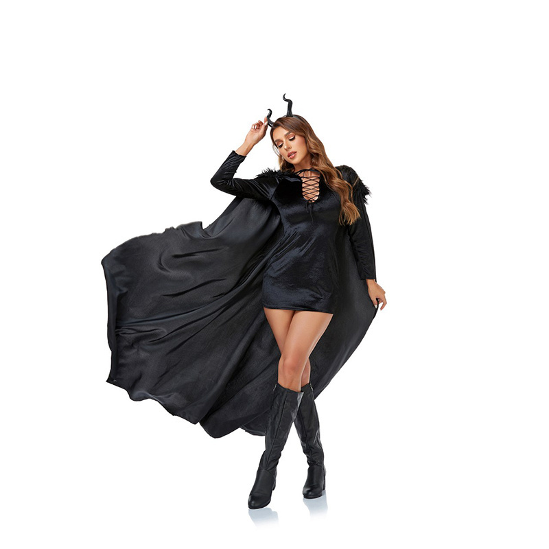 Wholesale New Halloween Capes Costume Cosplay Capes Sleeping Curses Evil Witches Evil Horned Devil Costumes