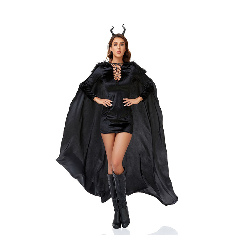 Wholesale New Halloween Capes Costume Cosplay Capes Sleeping Curses Evil Witches Evil Horned Devil Costumes