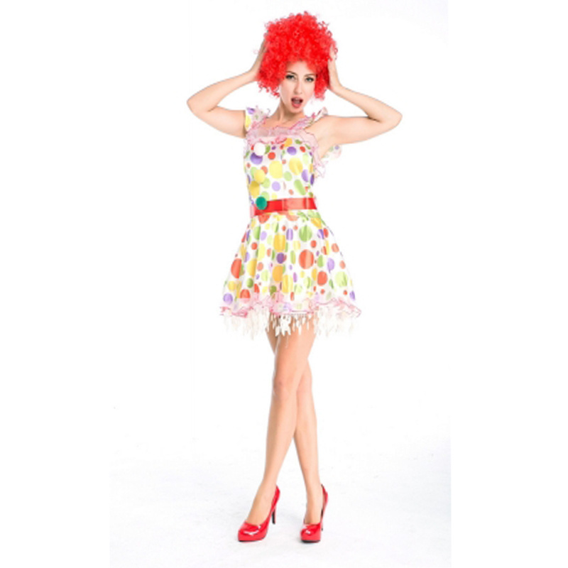 Carnival sexy clown costume adult hippies fancy dress costume halloween costume