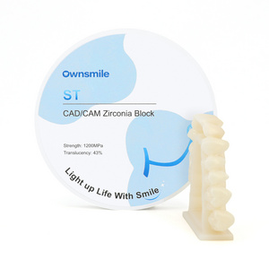 Ownsmile super translucency ST 10mm AG high strength dental zirconia block blank disc for dental lab