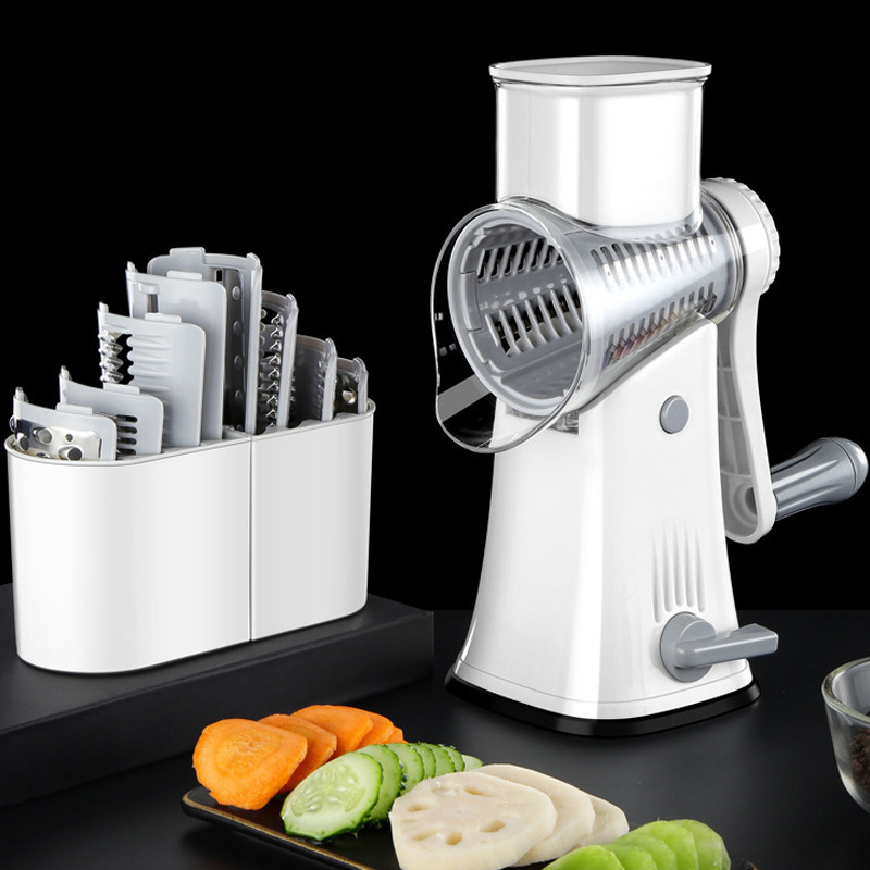 Multifunction Manual 5 in 1 Vegetable Chopper Mandoline Slicer Rotary Drum Grater Nut Shredder Veggie Rotary Cheese Grater