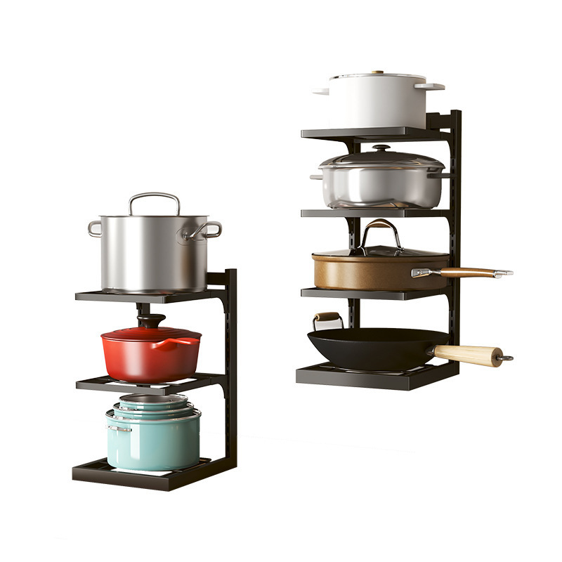 OWNSWING New Kitchen Pot Rack Multi-pot Rack Narrow Seam Countertop Corner Put Pots And Pans Wall-mounted Storage Rack