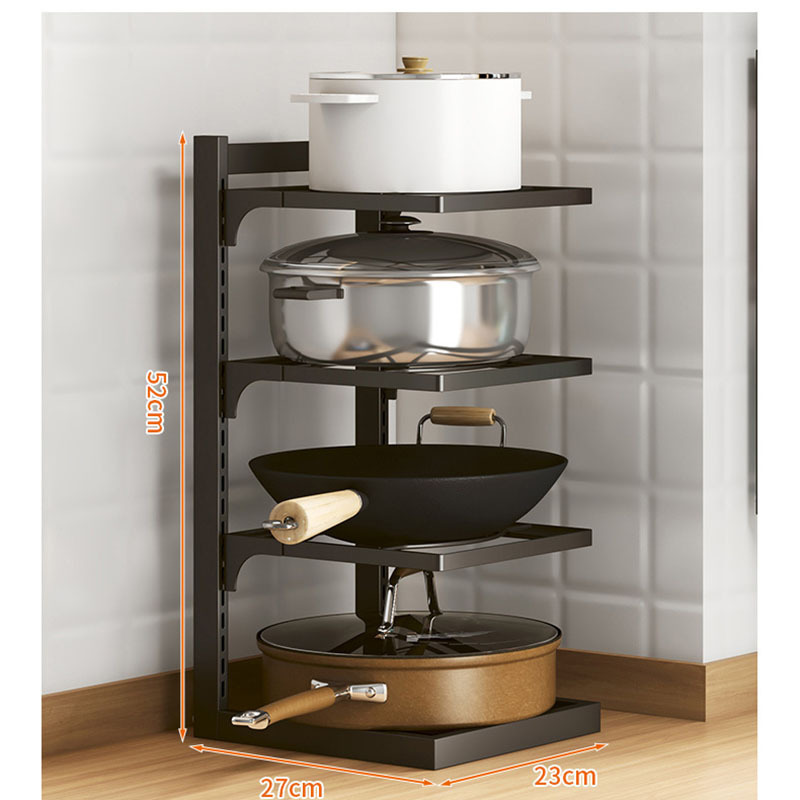 OWNSWING New Kitchen Pot Rack Multi-pot Rack Narrow Seam Countertop Corner Put Pots And Pans Wall-mounted Storage Rack