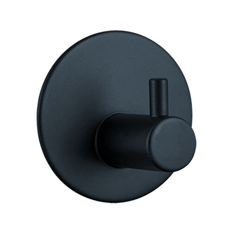 Black Robe Hook Wall Towel Hook for Bathroom Stainless Steel Coat Hanger Rustproof Hook Hanger for Kitchen Hardware