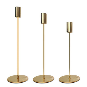 European Style Metal Candle Holders Simple Golden Wedding Decoration Bar Party Living Room Home Decor