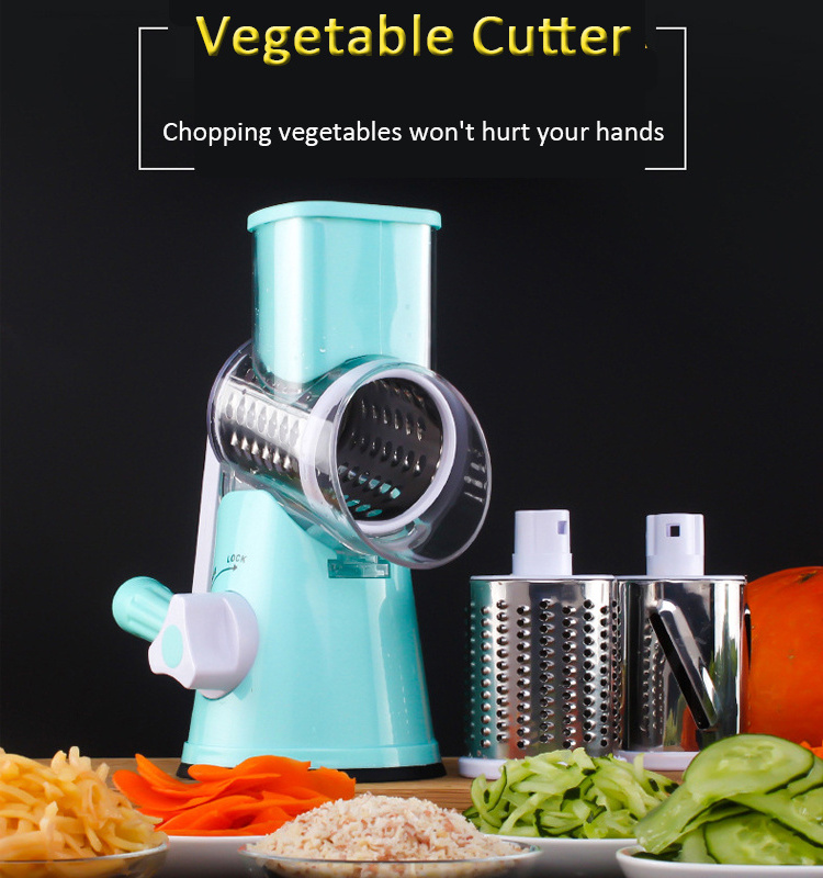 kitchen slicer vegetable cutter onion chopper multifunctional 3 In 1 Roller vegetable cutter