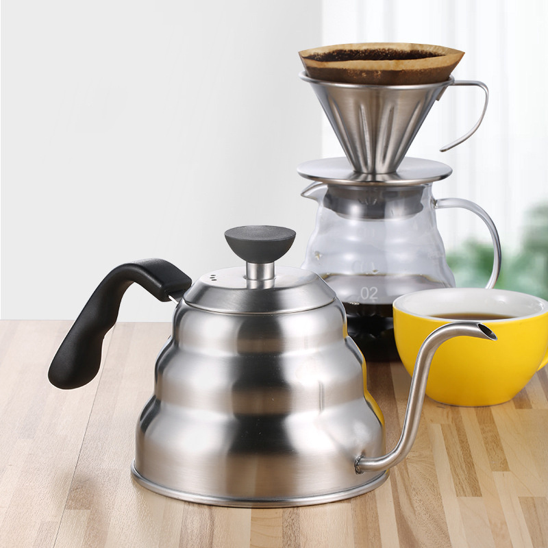 Stainless Steel Coffee Kettle Gooseneck Thin Spout Coffee Drip Kettle with Thermometer Pour Over Coffee Pot Kettle