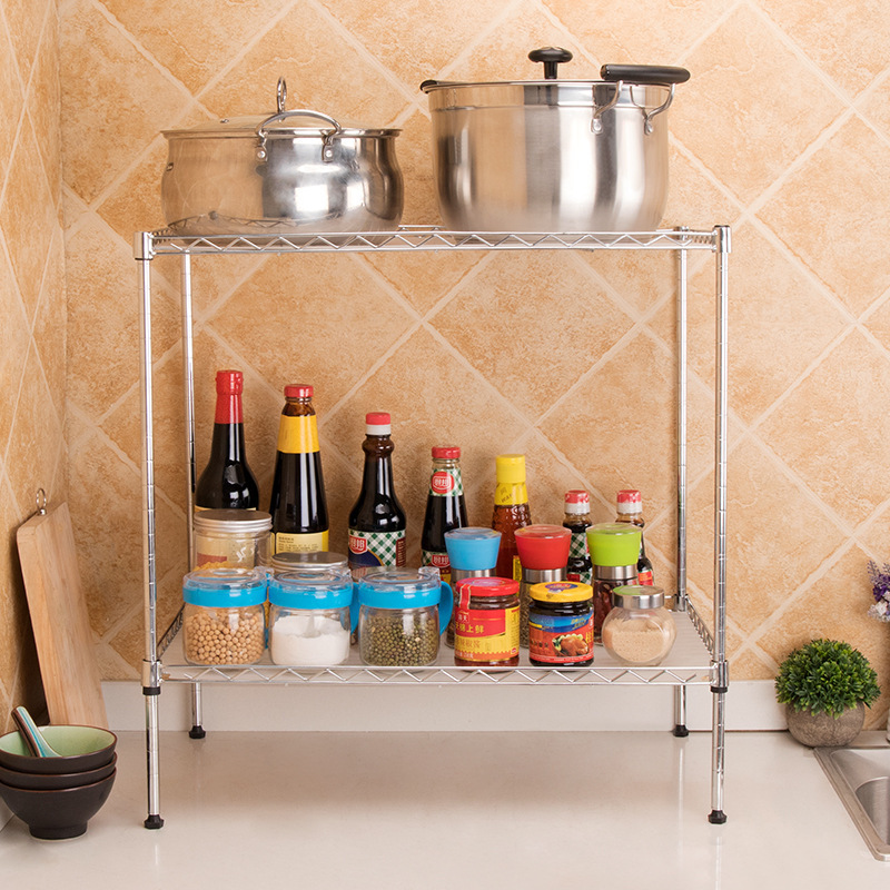 OWNSWING 3 Tier Kitchen Adjustable Metal Shelving Wire Rack Microwave Stand Microwave Oven Rack