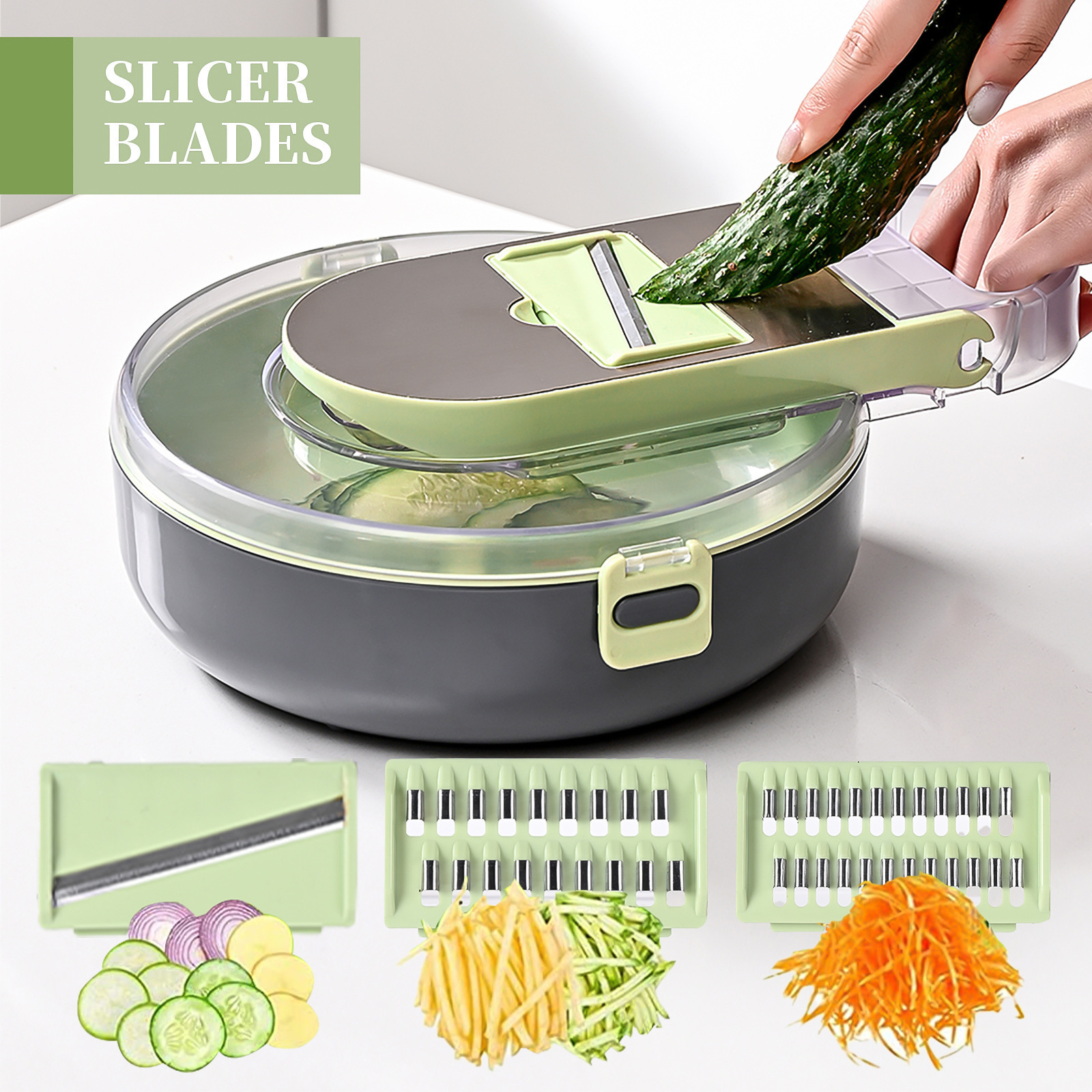 OWNSWING Rotate Vegetable Cutter Portable Chopper Grater Manual Vegetable Chopper