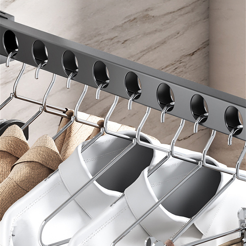 OWNSWING Retractable Folding Wall Hanger Folding Clothes Hanger Rack Clothes Storage Organizer Laundry Hanger Dryer Rack