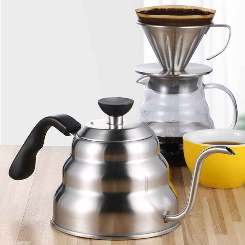 Stainless Steel Coffee Kettle Gooseneck Thin Spout Coffee Drip Kettle with Thermometer Pour Over Coffee Pot Kettle