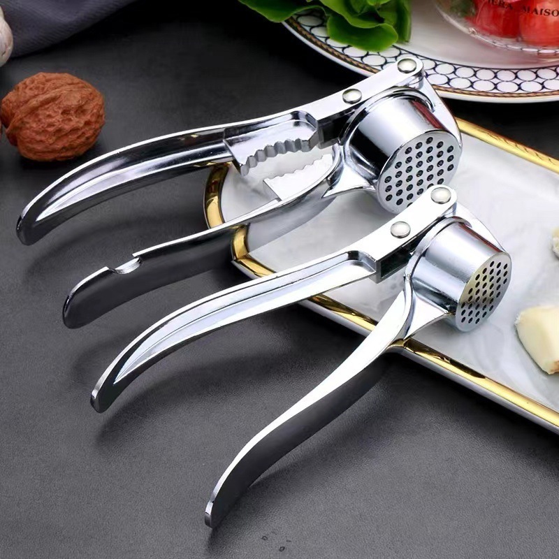 Garlic Press Mincer Stainless Steel Multifunction Crusher Kitchen Cooking Ginger Squeezer Masher Handheld Ginger Mincer Tools