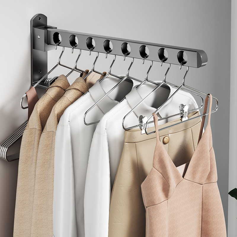 OWNSWING Retractable Folding Wall Hanger Folding Clothes Hanger Rack Clothes Storage Organizer Laundry Hanger Dryer Rack