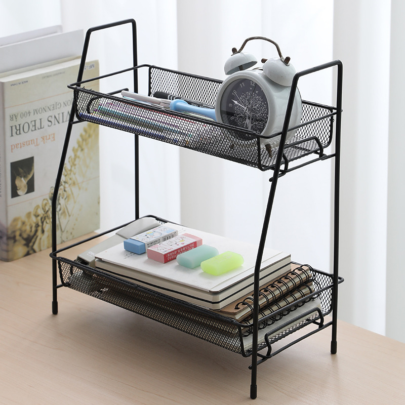 Bathroom Countertop Organizer Shelf 2 Tier Counter Spice Rack Metal Makeup Rack Small Perfume Organizer for Sink Bathro