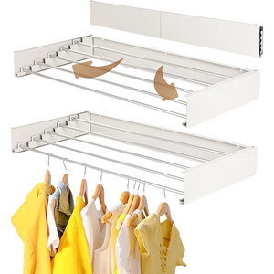 OWNSWING Retractable Laundry Drying Rack Clothes Drying Rack Foldable Clothes Airer Coat Rail Space Saving Dryer