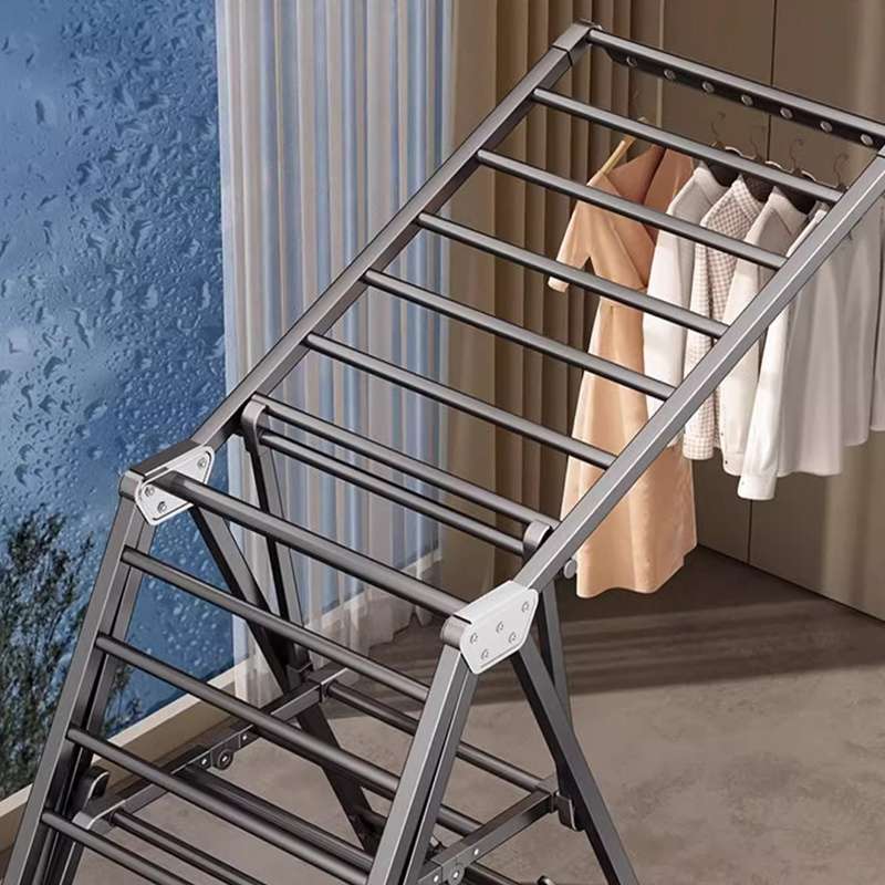 OWNSWING Modern And Simple Foldable Floor-Standing Household Indoor Wing-shaped Aluminum Alloy Clothes Drying Rack