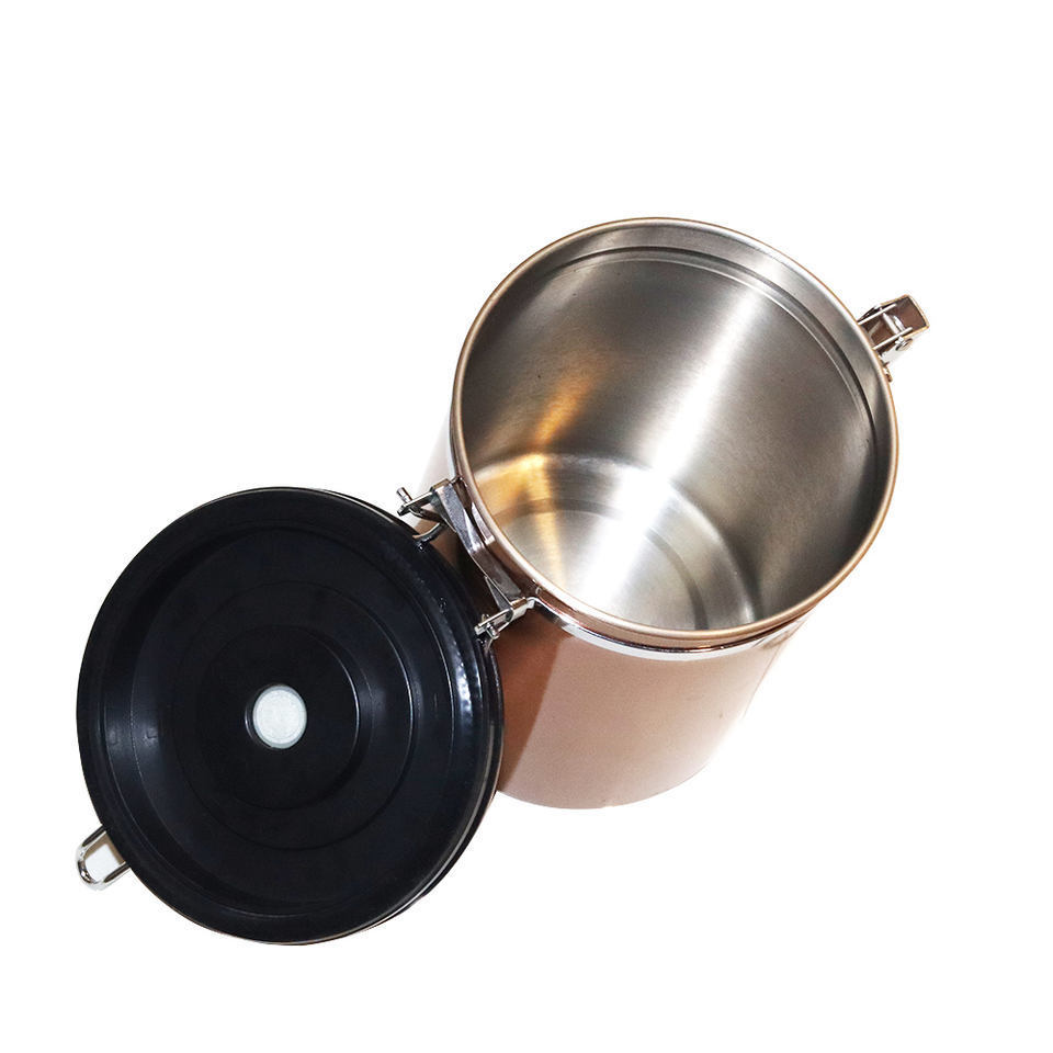 Coffee Storage Container Airtight Stainless Steel Coffee Canister Vault Coffee Bean Container with CO2 Valve to Keep Beans Fresh