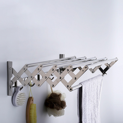 OWNSWING Laundry Hanger Wall-Mounted Expandable Folding Clothes Drying Towel Rack Clothes Drying Rack Accordion Retractable