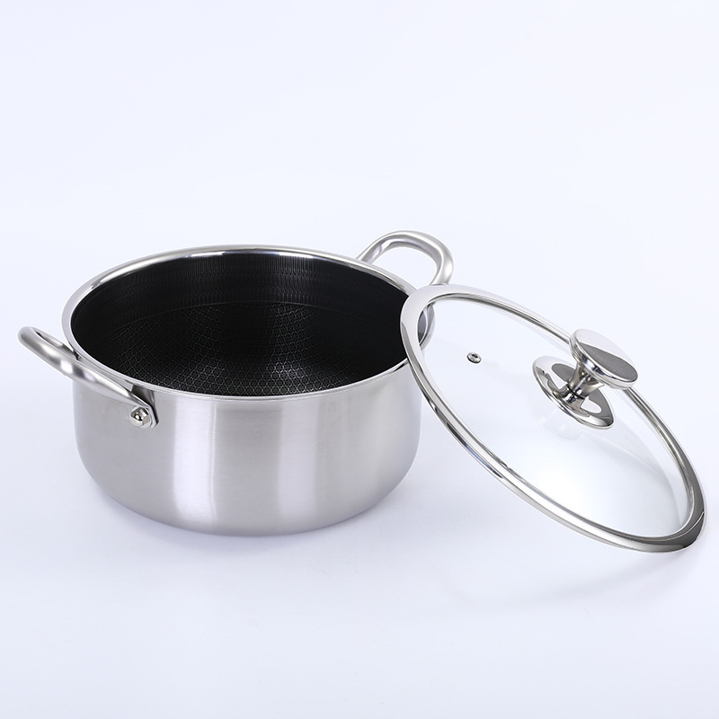 OWNSWING Cooking Pot With Lids Metal Boiling Water Stainless Steel General Milk Pot Stock Nonstick Soup Pot