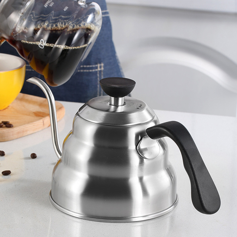 Stainless Steel Coffee Kettle Gooseneck Thin Spout Coffee Drip Kettle with Thermometer Pour Over Coffee Pot Kettle