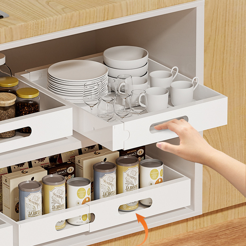 OWNSWING New Arrival Home Kitchen Cabinet Pull Out Drawers Expandable Slide Out Drawer Organizer Storage Shelf