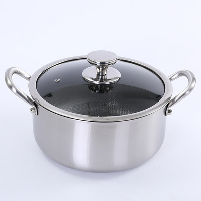 OWNSWING Cooking Pot With Lids Metal Boiling Water Stainless Steel General Milk Pot Stock Nonstick Soup Pot