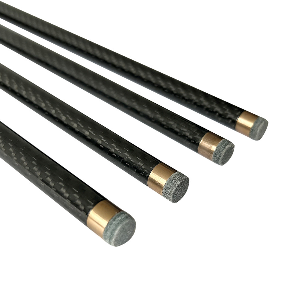 OEM low deflection billiard cues plain UD carbon fiber taper cues snooker cue golf shaft tube tapered carbon tube